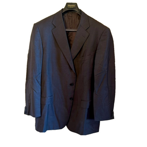 Ermenegildo Zegna Vintage Classic 3 button Blazer Charcoal in color quality